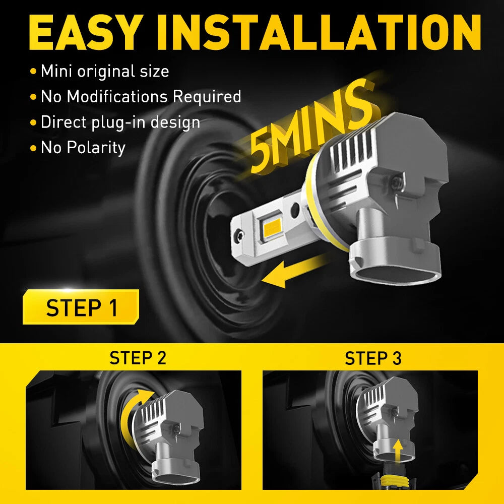 H11 LED Low Beam Headlight Bulbs for