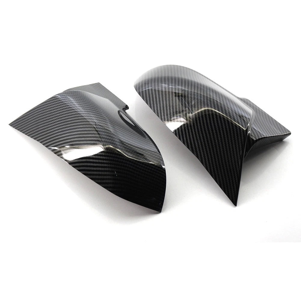 2X Rearview Mirror Cover Caps for BMW 1 2 3 4 Series X1 M2 i3 i3s (2012–2020) Carbon Fiber