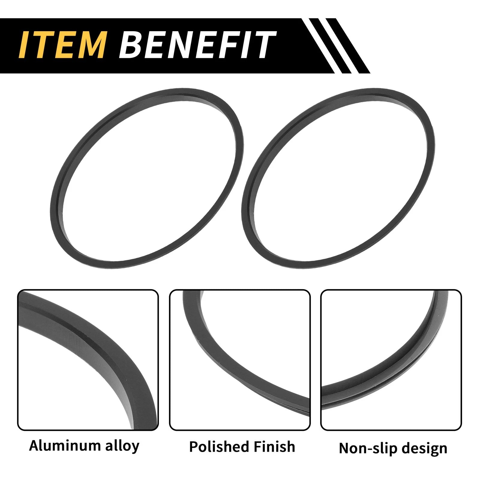Set of 4 AC Vent Dashboard Decoration Rings for Toyota Tacoma (2016–2021) Black
