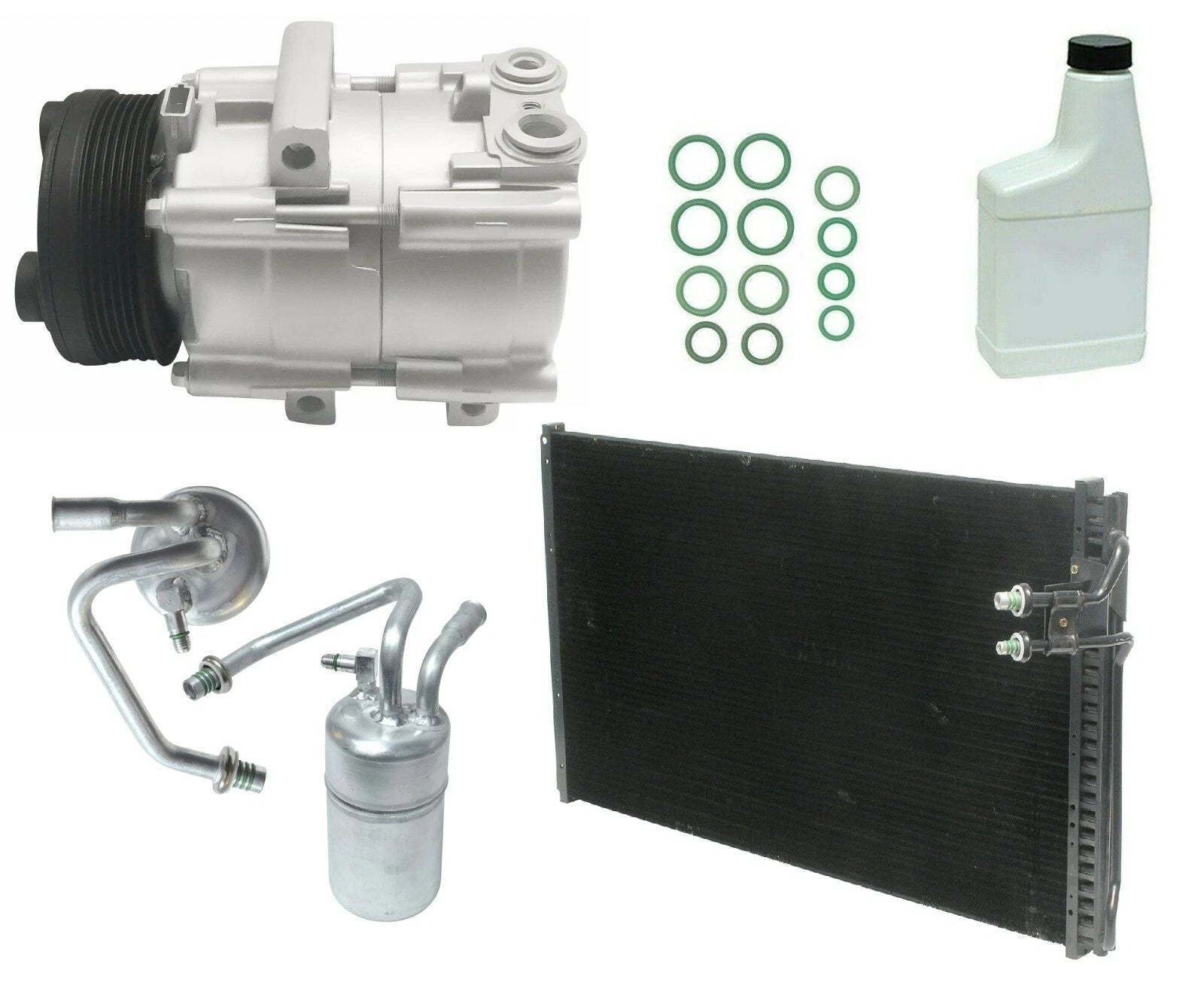 AC Compressor Kit with Condenser for Hyundai Elantra (2017–2019)
