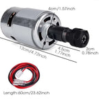 Spindle Motor Kit 80W 12-24VDC 20000 RPM ER11 5mm for Universal Applications