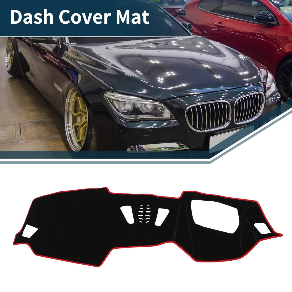 Dashboard Cover Mat for BMW 4 Series (2021) - Sun Protector Pad Black Red