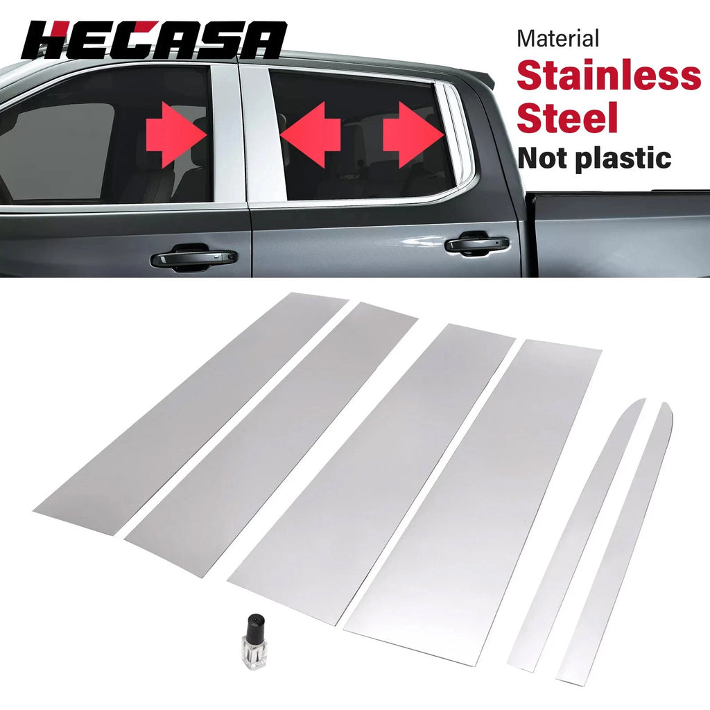 Door Pillar Post Trim Kits for Chevy Silverado GMC Sierra (2019–2025)