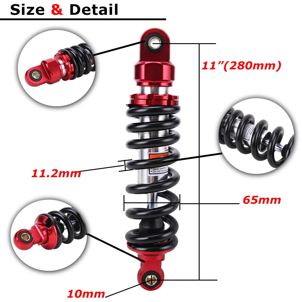 11" Rear Shock Absorber for SSR110 TTR90 CRF70 (110cc)