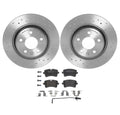 Brembo Xtra Rear Brake Disc Rotors Set with Low-Met Pads & Sensor for Audi A6 (2012–2013)