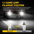 2X AUXITO 9006 LED Fog Light Bulbs for DRL 6000K (HB4)