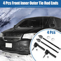 Set of 4 Tie Rod End Links for Dodge Caravan 