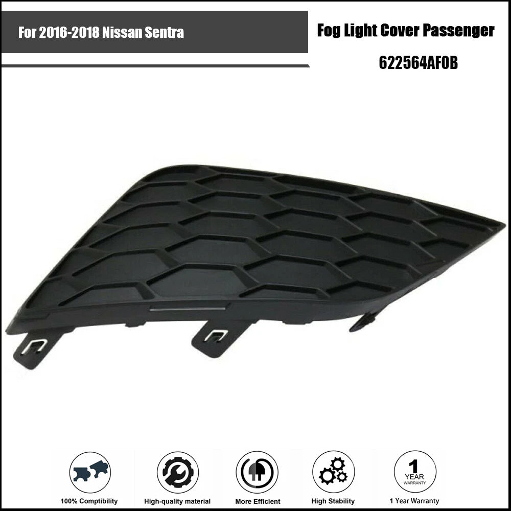 Front Bumper Fog Light Cover for Nissan Sentra (2016–2019) Right Side