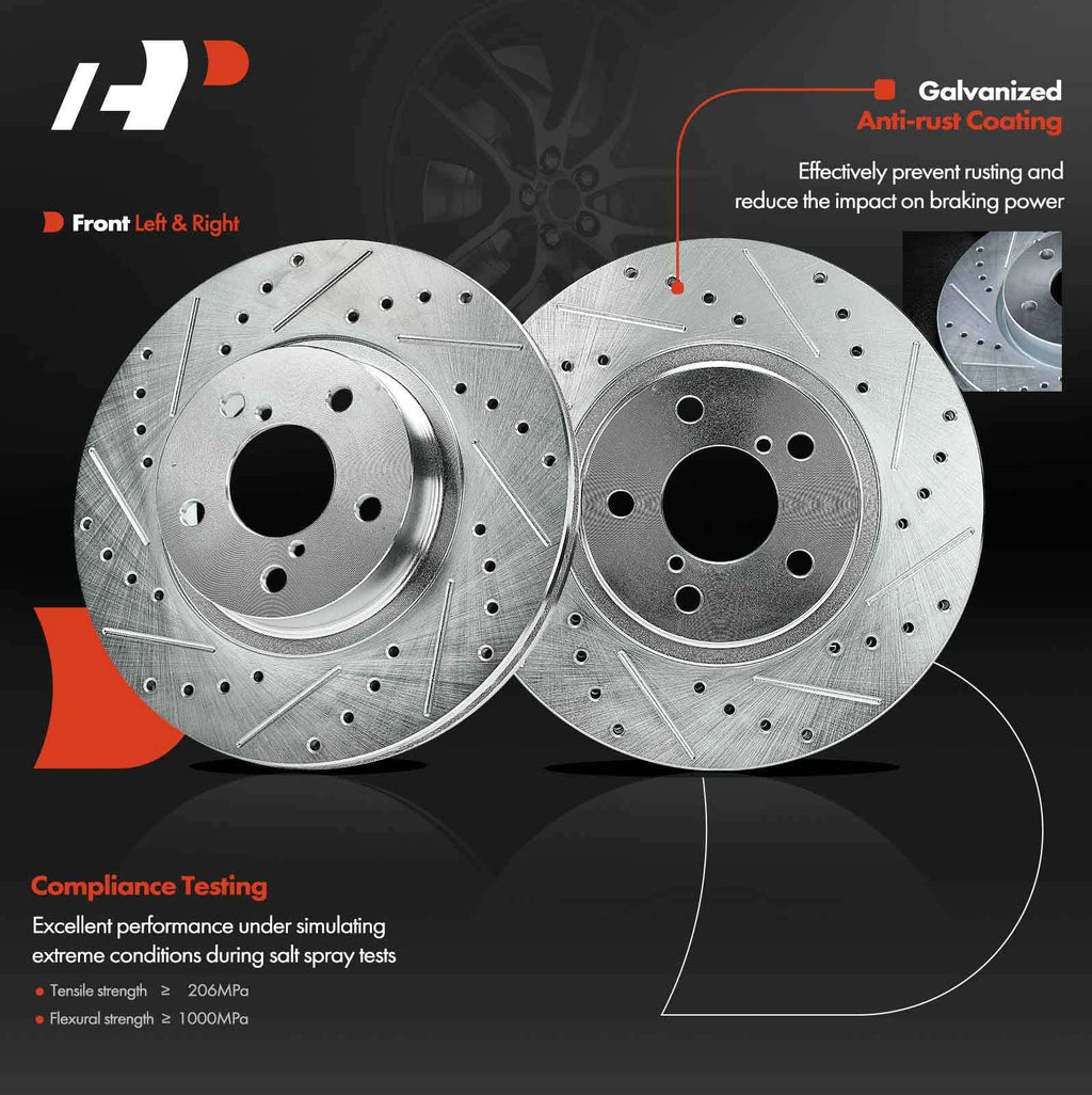 Front Side Drilled Brake Rotors for Subaru Legacy/Impreza (1991–2005)