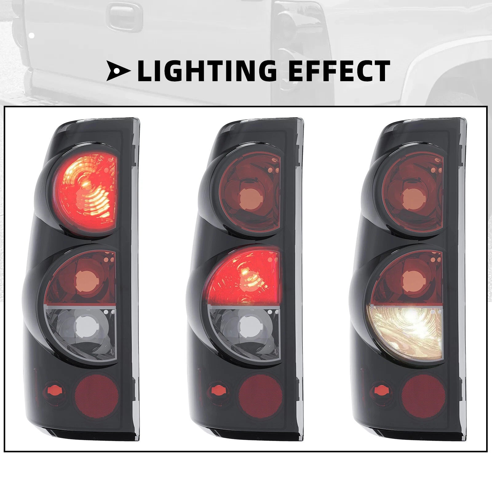Smoke Tail Lights Pair for Chevy Silverado 1500 2500 3500 GMC Sierra (1999–2006)