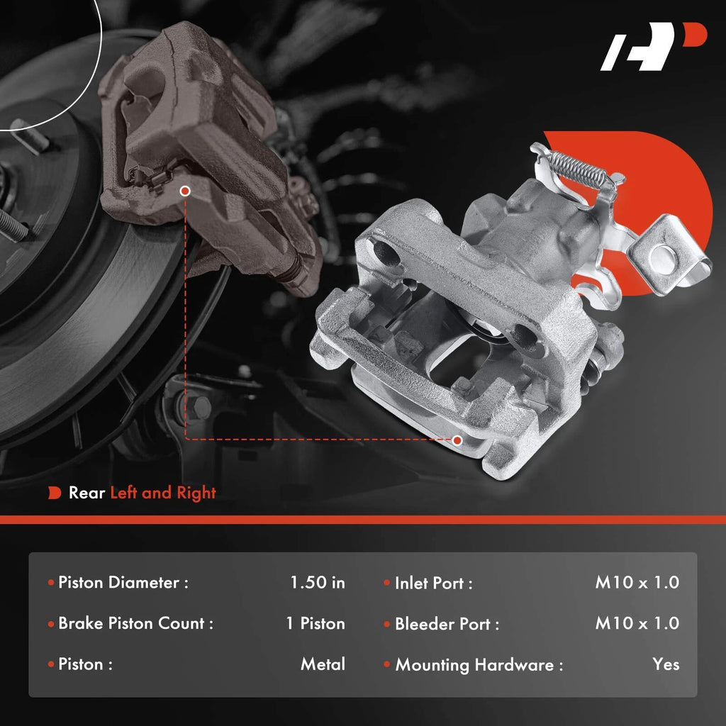 Rear Brake Calipers with Bracket for Toyota Prius Plug-In (2010-2015)