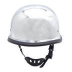Silver DOT Half Face Helmet for Motorcycle (L Size)