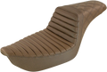 SADDLEMEN Step-Up Seat for Harley Dyna (Front Tuck-n-Roll/Rear Lattice Stitch)