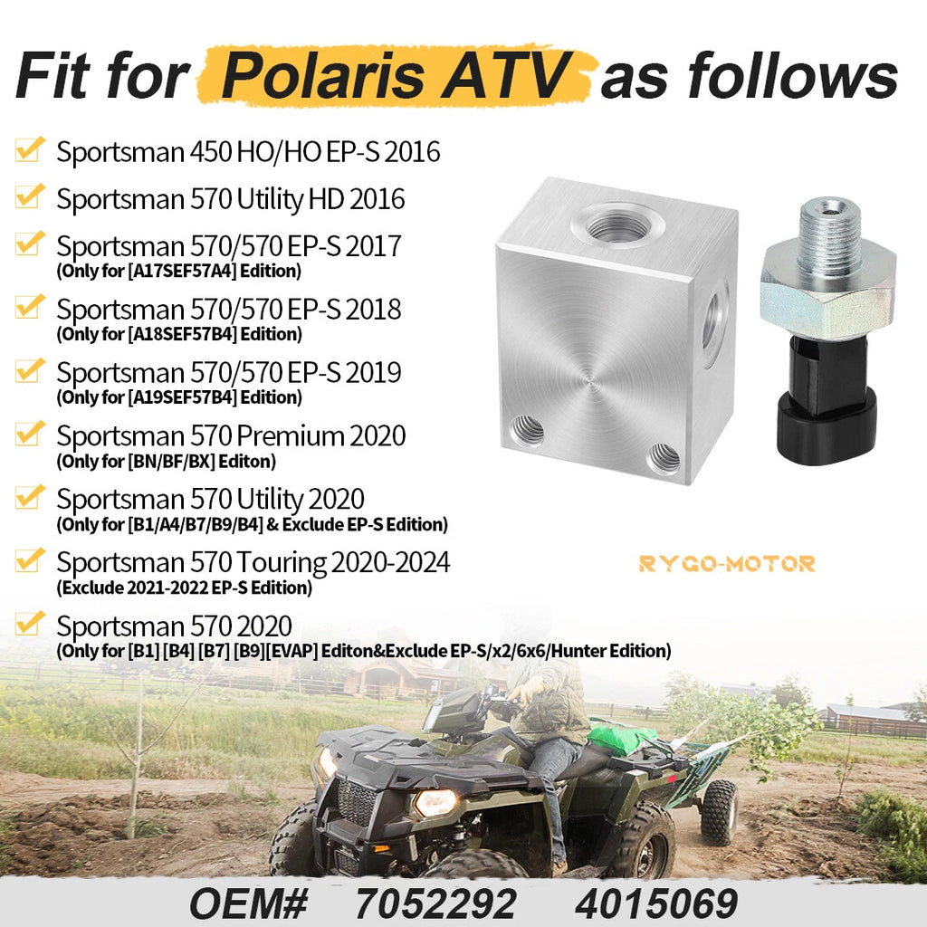 Front Fitting Cross & Brake Switch for Polaris Sportsman 450 570 (2016–2024)