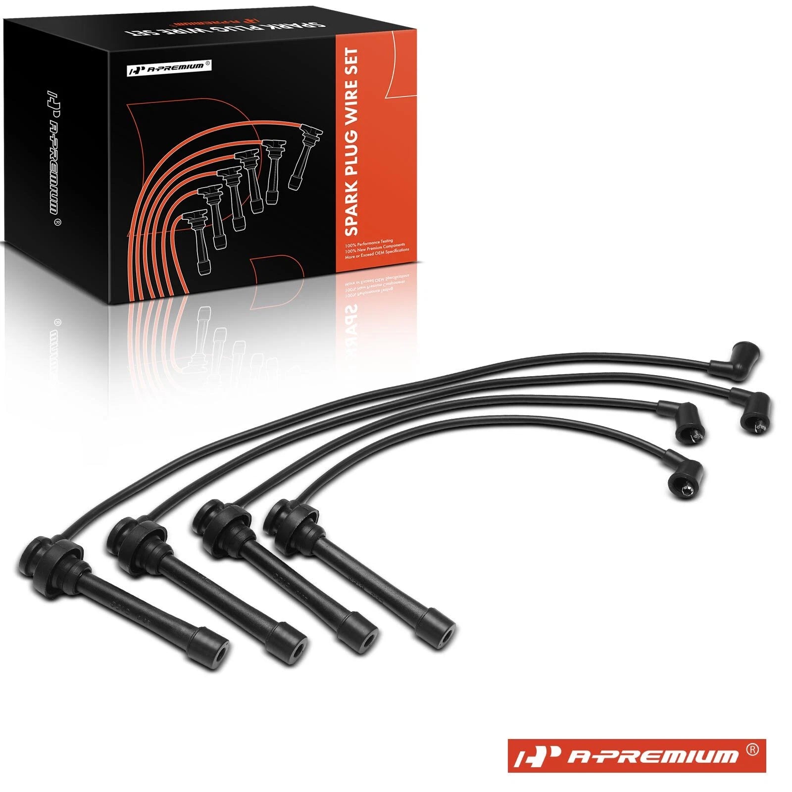 Set of 4 Spark Plug Wire Set for Mitsubishi Mirage (1993–1996)