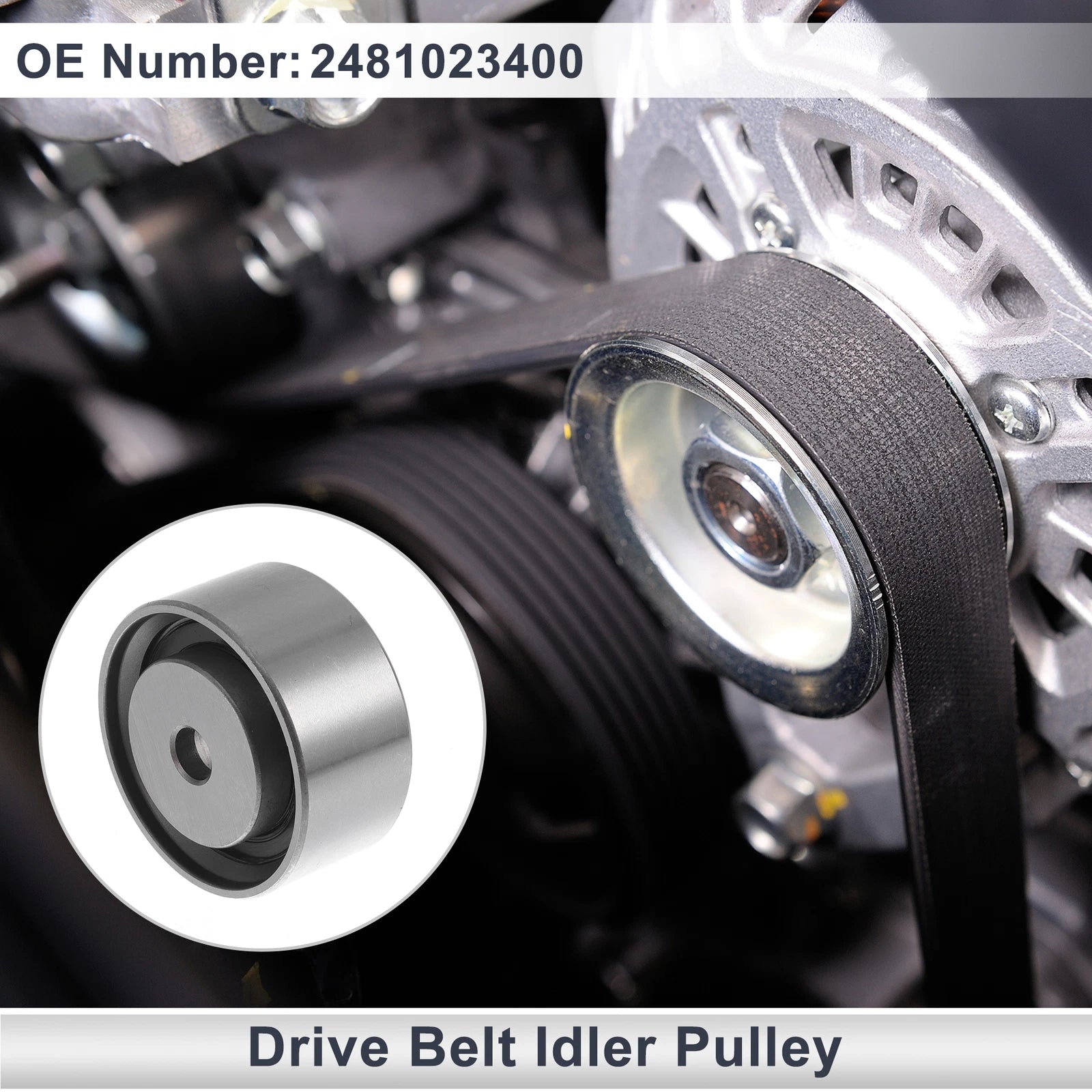 Drive Belt Idler Pulley for Hyundai Tucson (2005–2009) No. 2481023400
