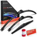 Set of 3 Windshield Wiper Blades for Jeep Cherokee (2014–2023)