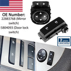Left Door Lock Mirror Switch for GMC Sierra, Chevrolet Silverado (2007–2013)
