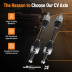 2X CV Axle Assembly 3.73 Axle Ratio for Jeep Compass (2018–2021)