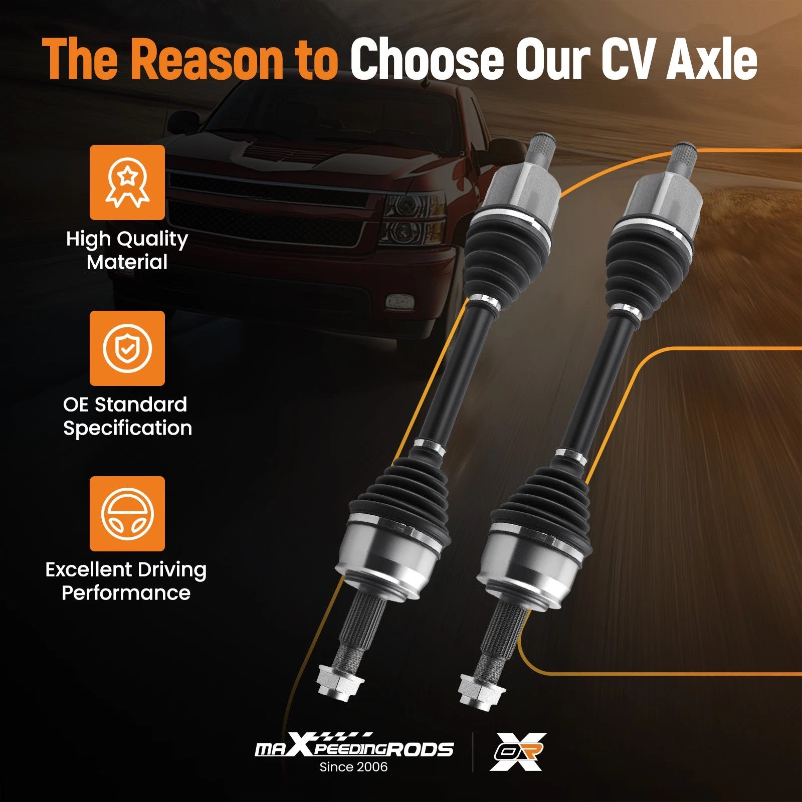 2X CV Axle Assembly 3.73 Axle Ratio for Jeep Compass (2018–2021)