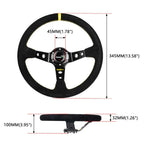 Universal Racing Steering Wheel for Custom Applications (Suede, Deep Dish)