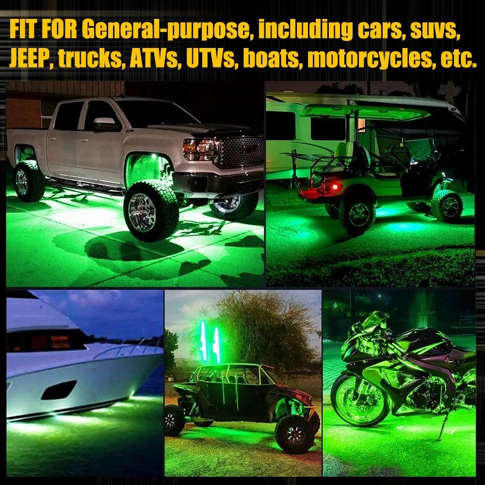 100X Green LED Rock Light for Car SUV Jeep Truck UTV