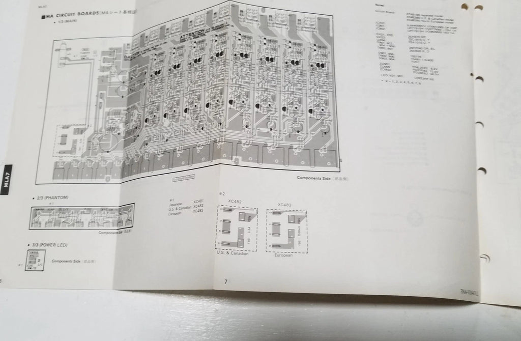 Yamaha MLA7 Mic Line Amplifier Service Manual and Parts List