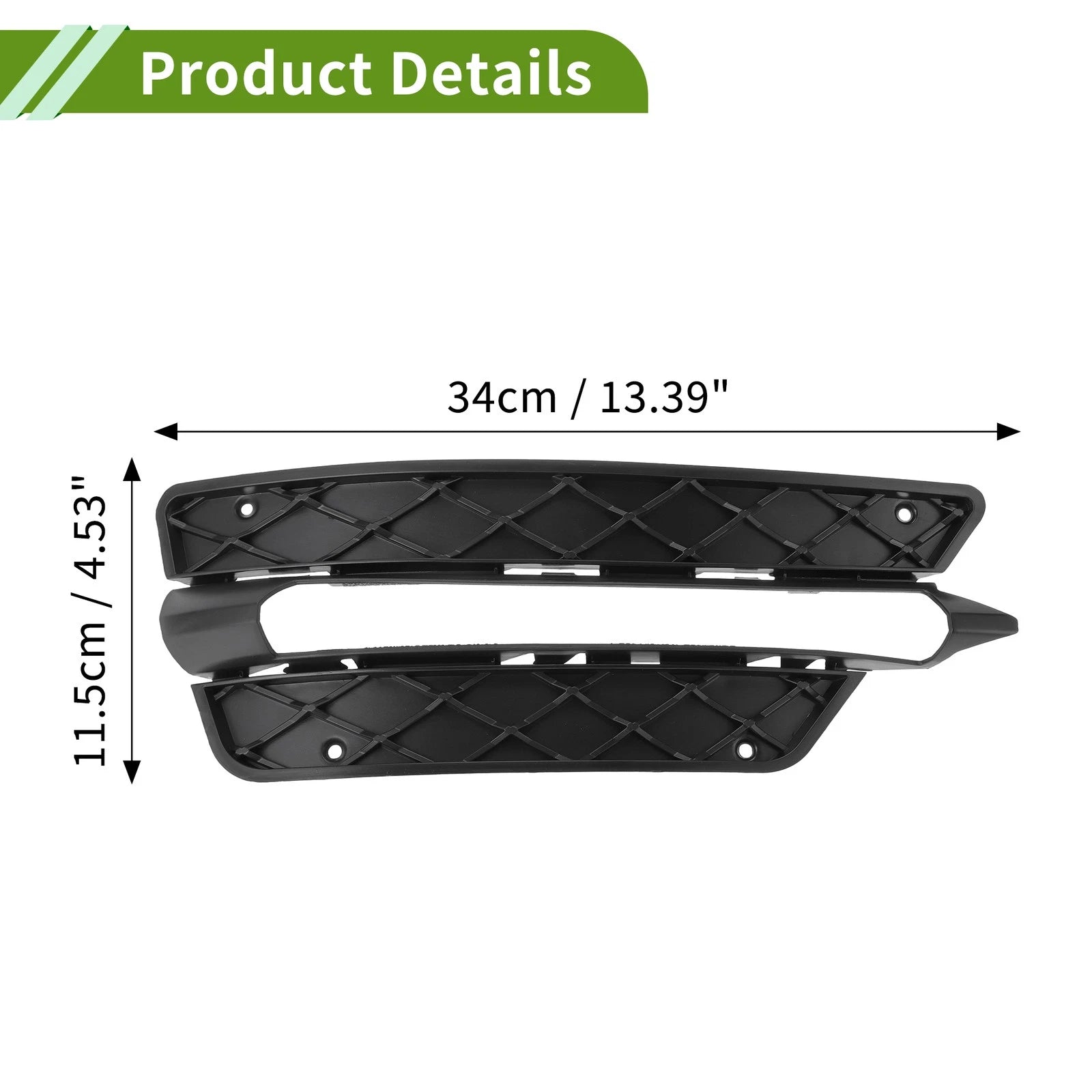 1 Pc Fog Light Grill for Mercedes-Benz C350 (2008–2015) No. 2048851453 Black