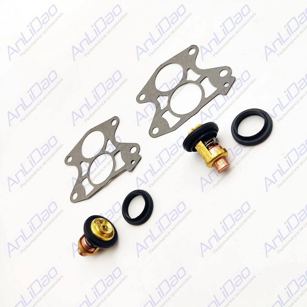2Pcs Thermostat + Gasket for Yamaha 15-115-130-220HP 6E5-12411 688-12414