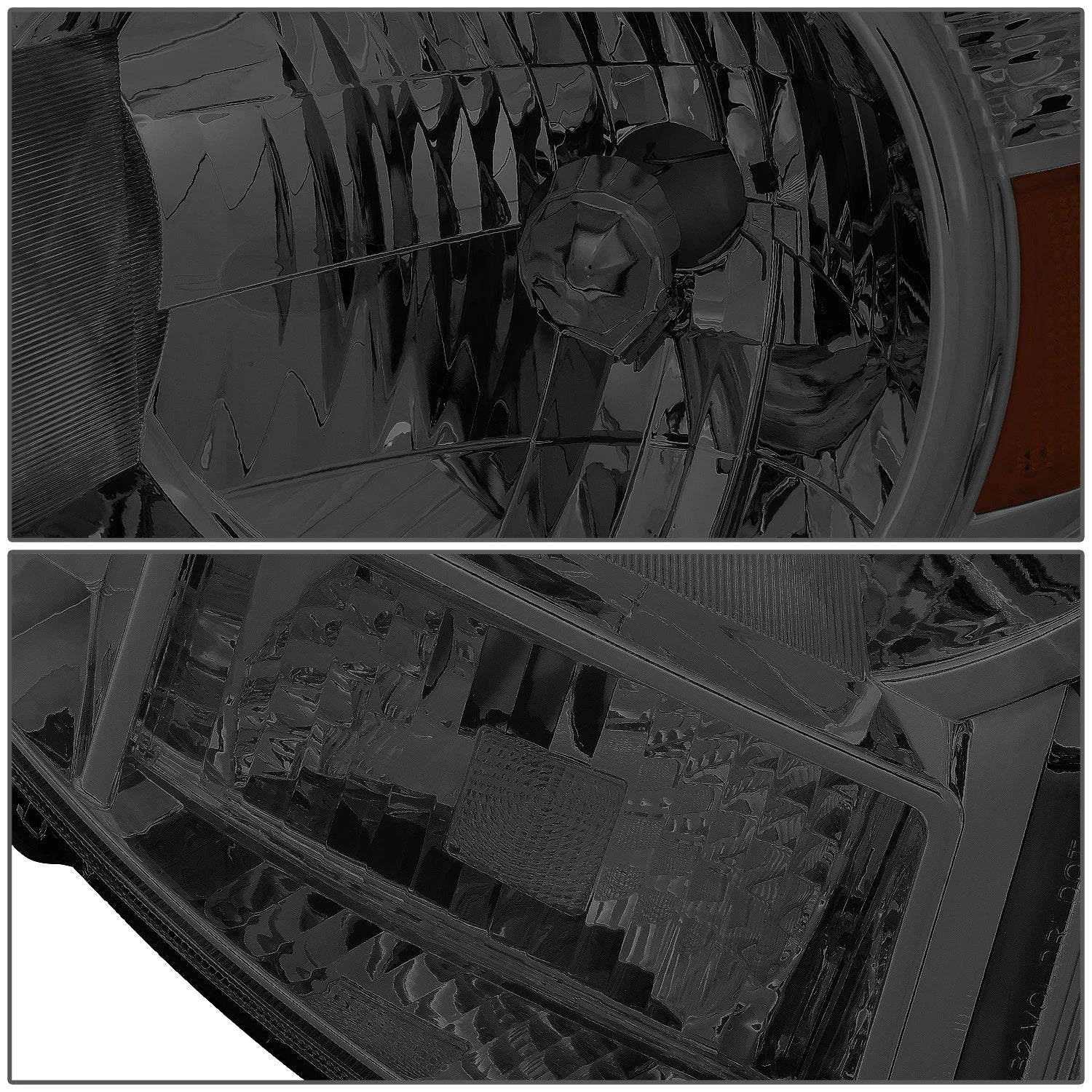 Smoked Housing Amber Side Headlight Set for Toyota Tacoma (2005–2011)