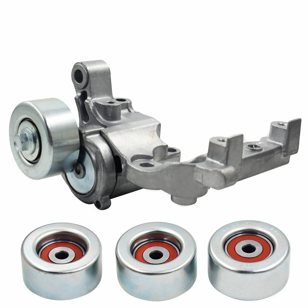 Drive Belt Tensioner & 3 Pulley for Toyota Tacoma 4Runner (2005–2015)