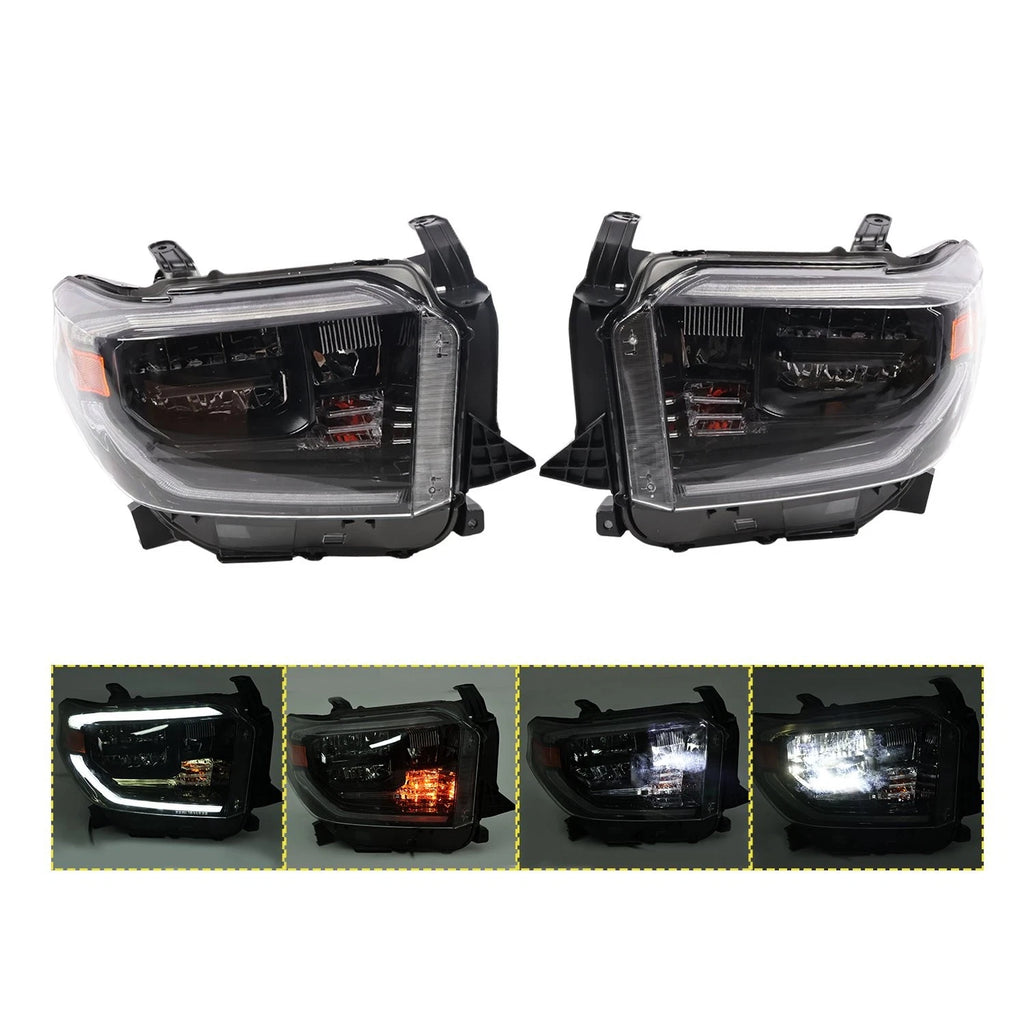 Full LED Headlights for Toyota Tundra (2018–2021) w/Sequential Turn Signals