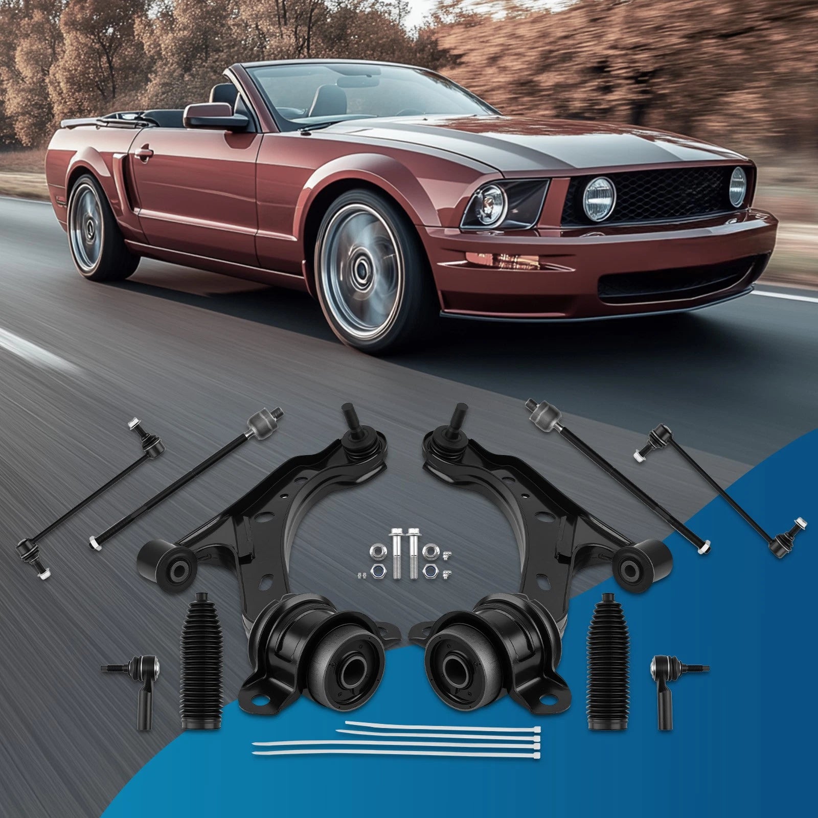 Front Lower Control Arms Sway Bar for Ford Mustang (2005–2010)