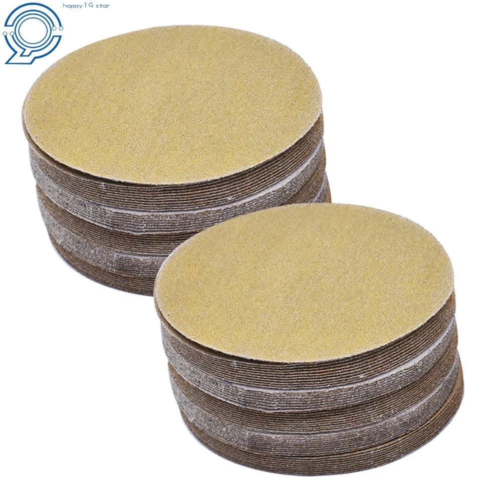 100 Pack Sanding Discs 5" 120 Grit Hook Loop Pads