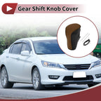 1Pc Gear Shift Knob Cover for Honda Accord 8 (2008–2012) Black Brown Leather