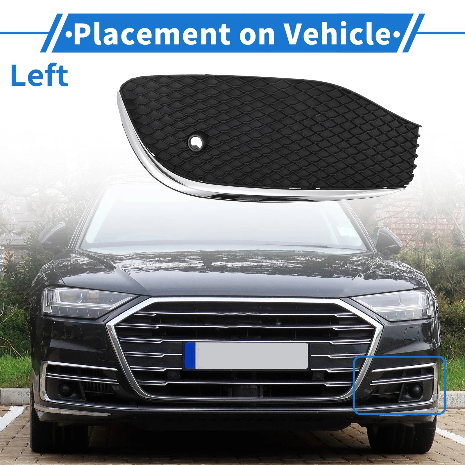 1 Pc Fog Light Grill for Mercedes-Benz E-Class (2017–2020) No. 2138850174