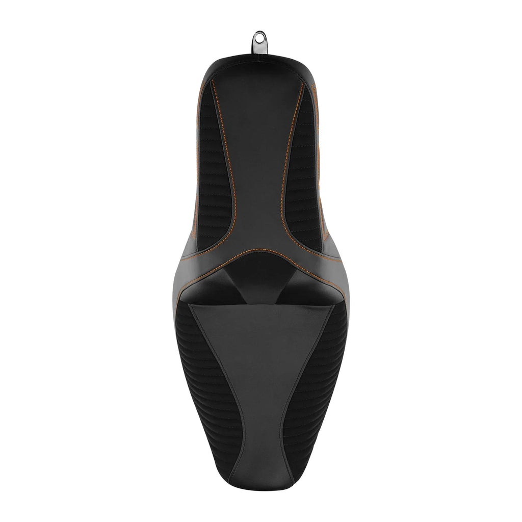 Black Brown Rider Passenger Seat for Harley Dyna Low Rider FXDL (2006-2017)