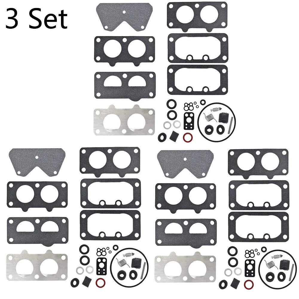 Set of 3 Carburetor Overhaul Kits for B&S Lawn Mowers (797890, 499812, 699734)