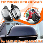 Carbon Look Mirror Cover Cap for Audi A3/S3 8P (2008–2009)