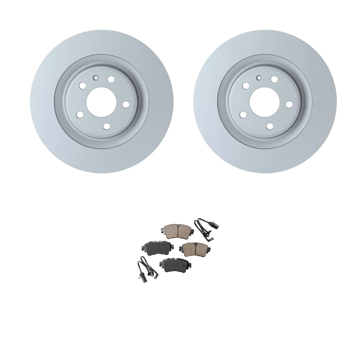 Set of 4 Zimmerman Rear Rotors & Akebono Brake Pads for Audi A4 A5 S4 S5 (2009–2023)