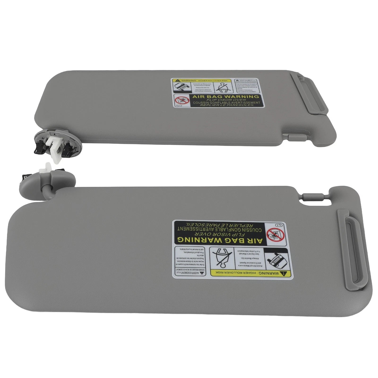 2X Gray Sun Visors for Toyota RAV4 (2006-2013)