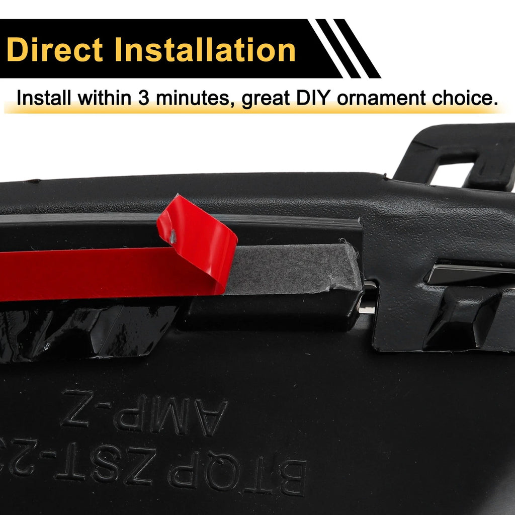 1 Pair Rear Bumper Spoiler for Mercedes-Benz CLA W177 (2019–2025) Gloss Black ABS