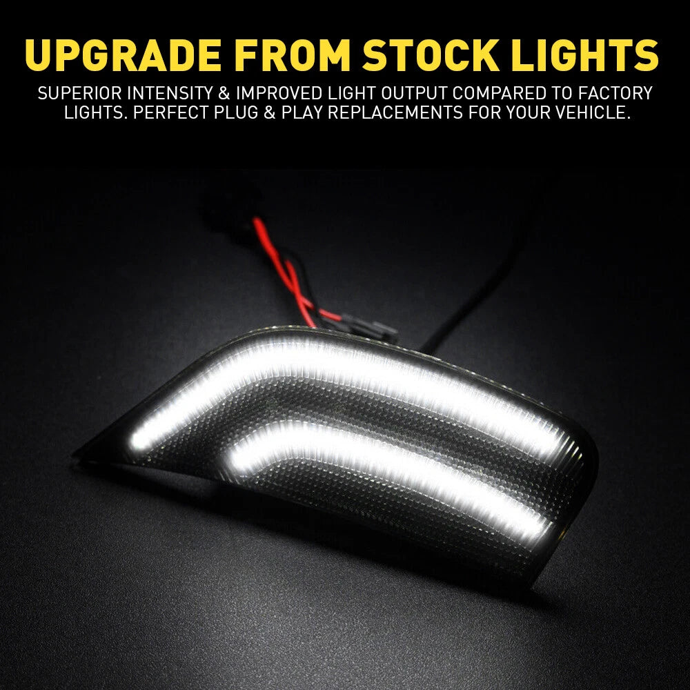 White Side Marker Lights for Cadillac Escalade, Chevy Suburban, GMC Yukon (2021–2023)