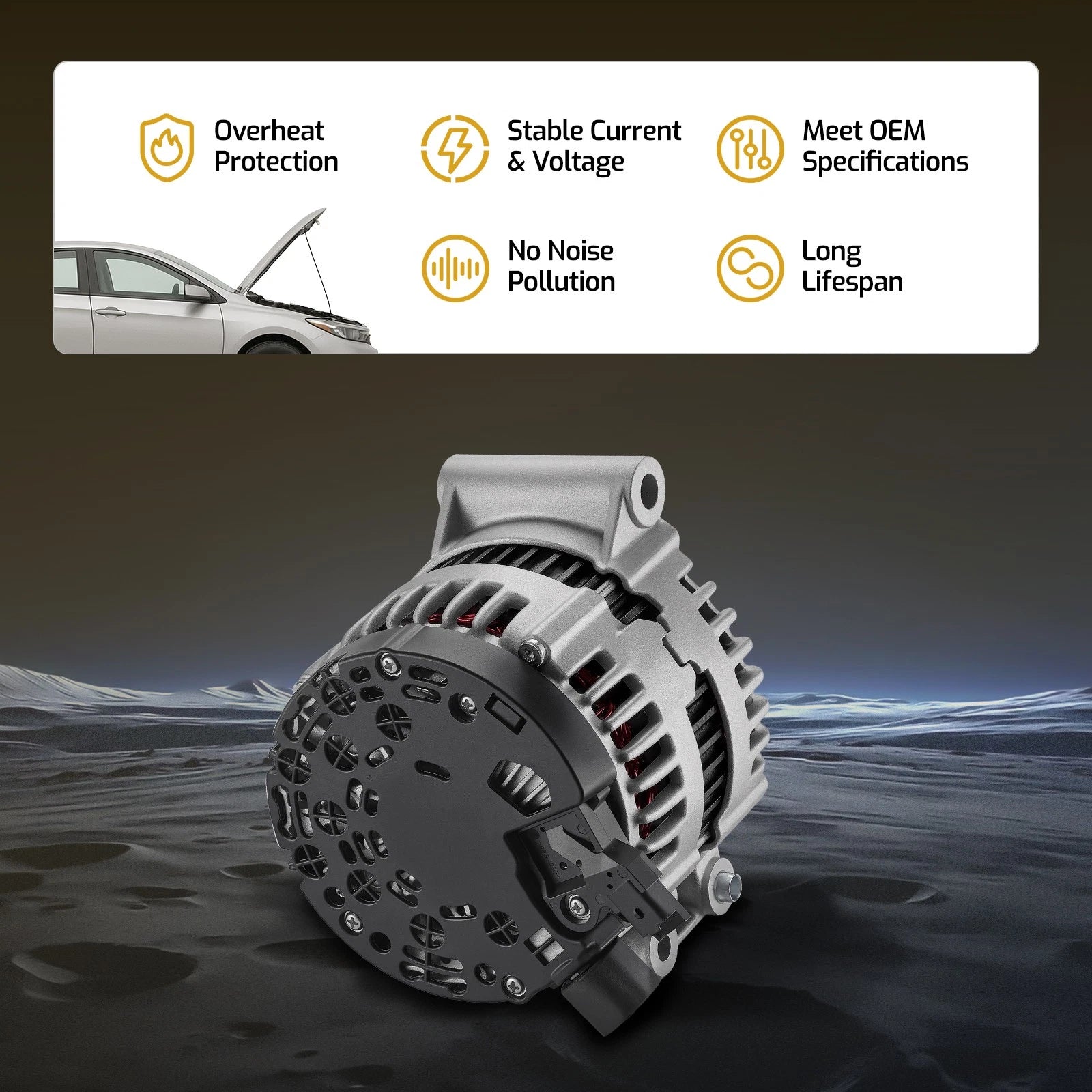 Alternator for Mini Cooper R52 R57 R55 2007–2010 1.6L 150A 12V 11336 11335