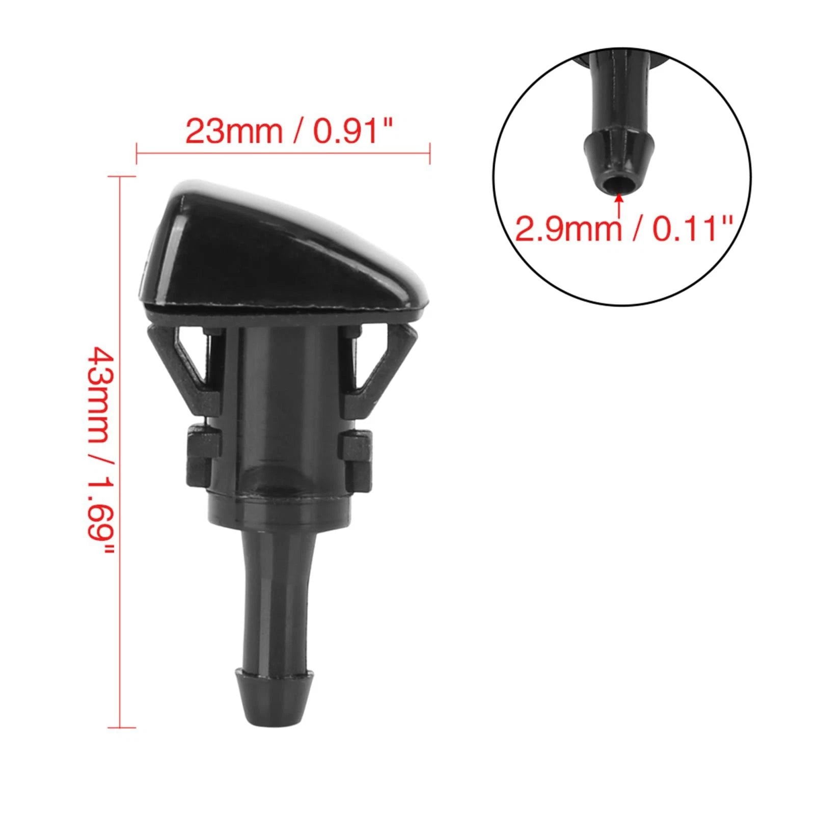 2pcs Windshield Washer Sprayer Nozzle for Chrysler Dodge Charger (2011–2020)