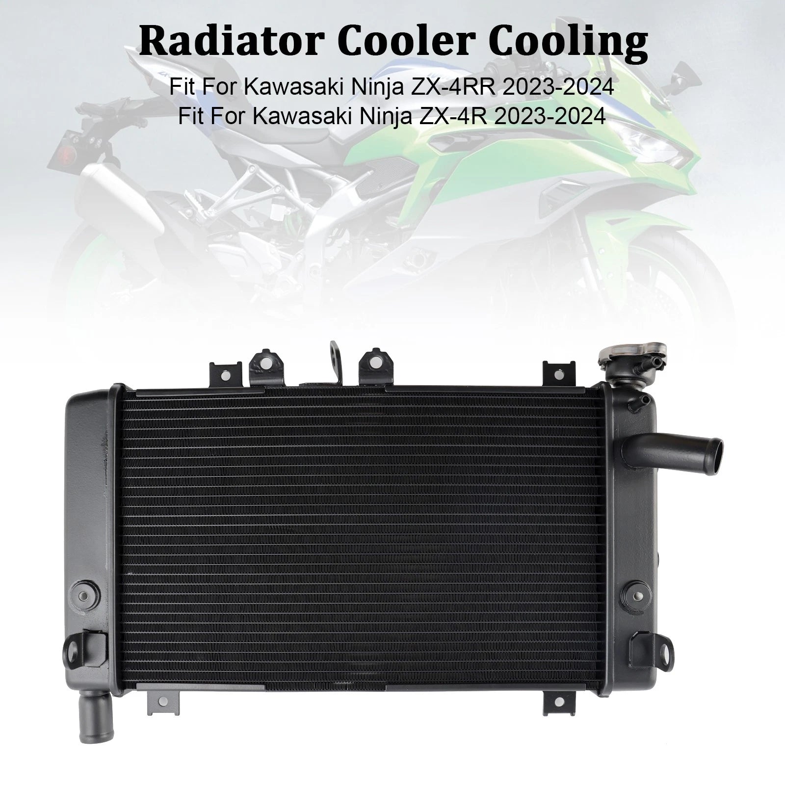 Radiator Cooling Engine Cooler for Kawasaki ZX-4R ZX-4RR (2023–2024)