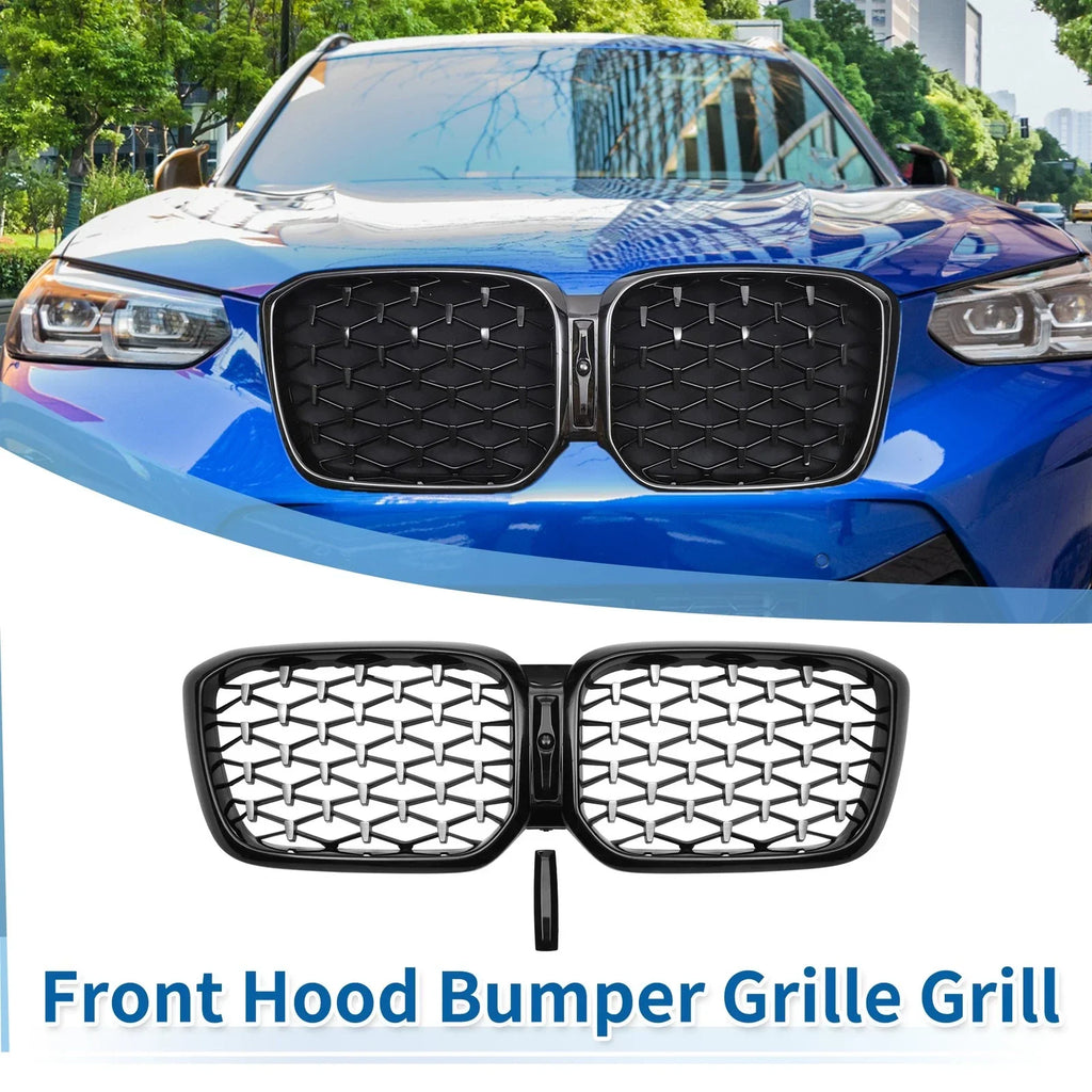 Front Upper Bumper Grille Half Chrome for BMW X3 (2020 - 2023)