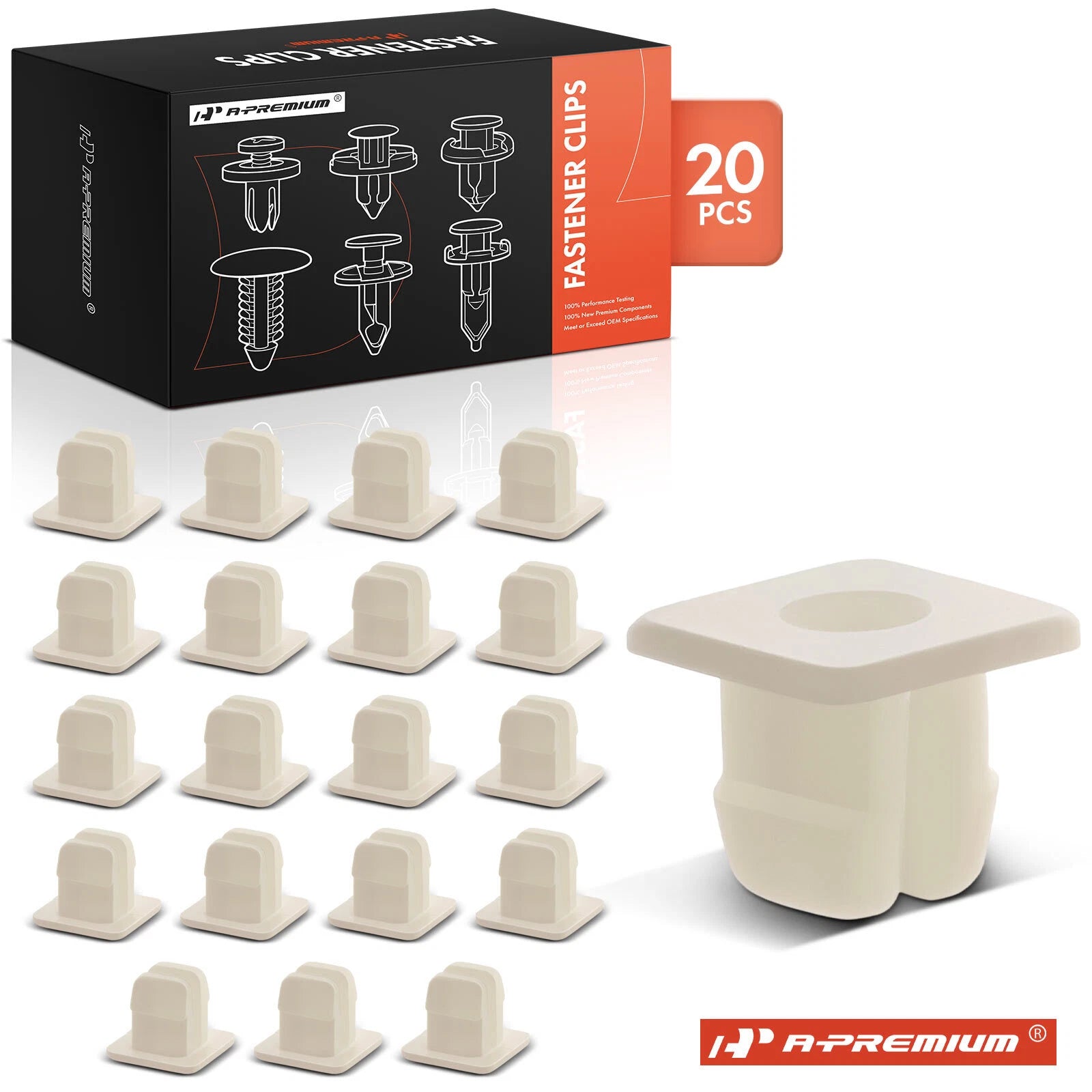 20Pcs 6mm Square Nylon Screw Grommet Clips for Honda