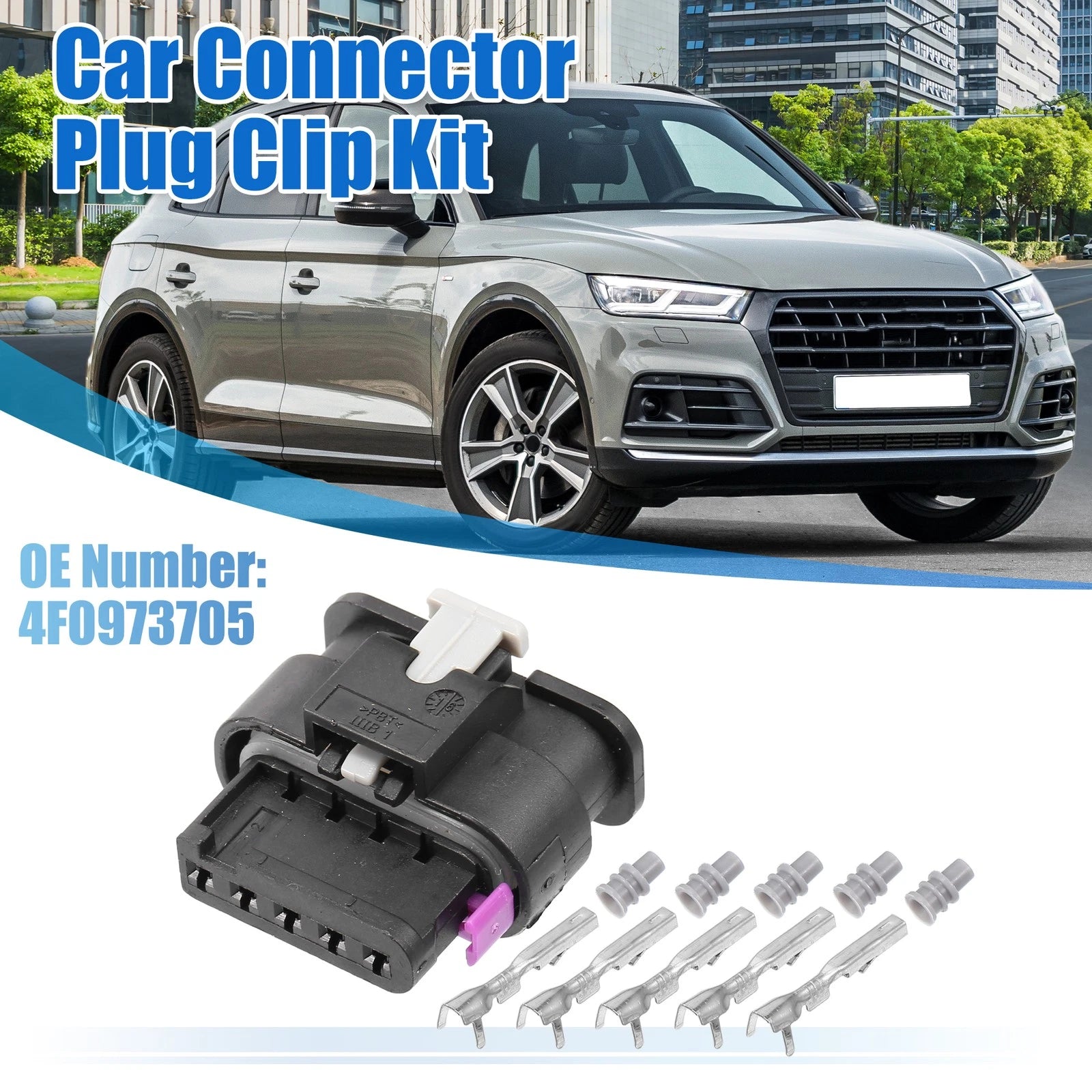 Set of 1 Mass Air Flow MAF Connector Adapter for VW Audi (No.4F0973705)