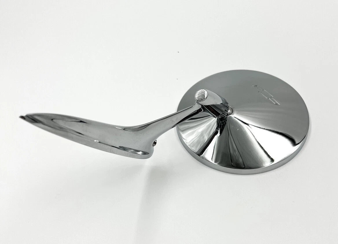 Chrome Round Bowtie Exterior Rear View Mirrors Pair for 1963–1964 Chevy